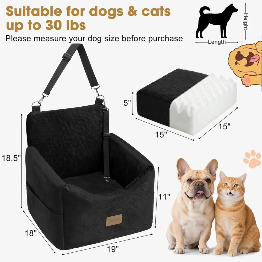 JOEJOY Dog Car Seats for Small Medium Dogs Under 35lbs